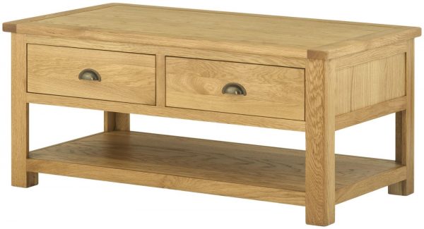 Seattle Coffee Table with Drawers - Oak