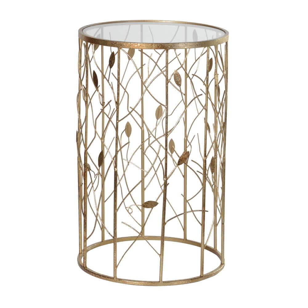 Showing image for Entwined branch side table - antiqued gold