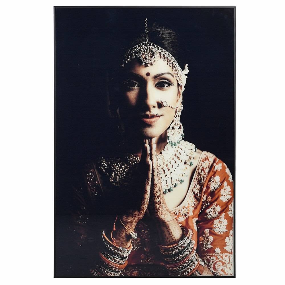 Showing image for Indian woman portrait wall art - high gloss