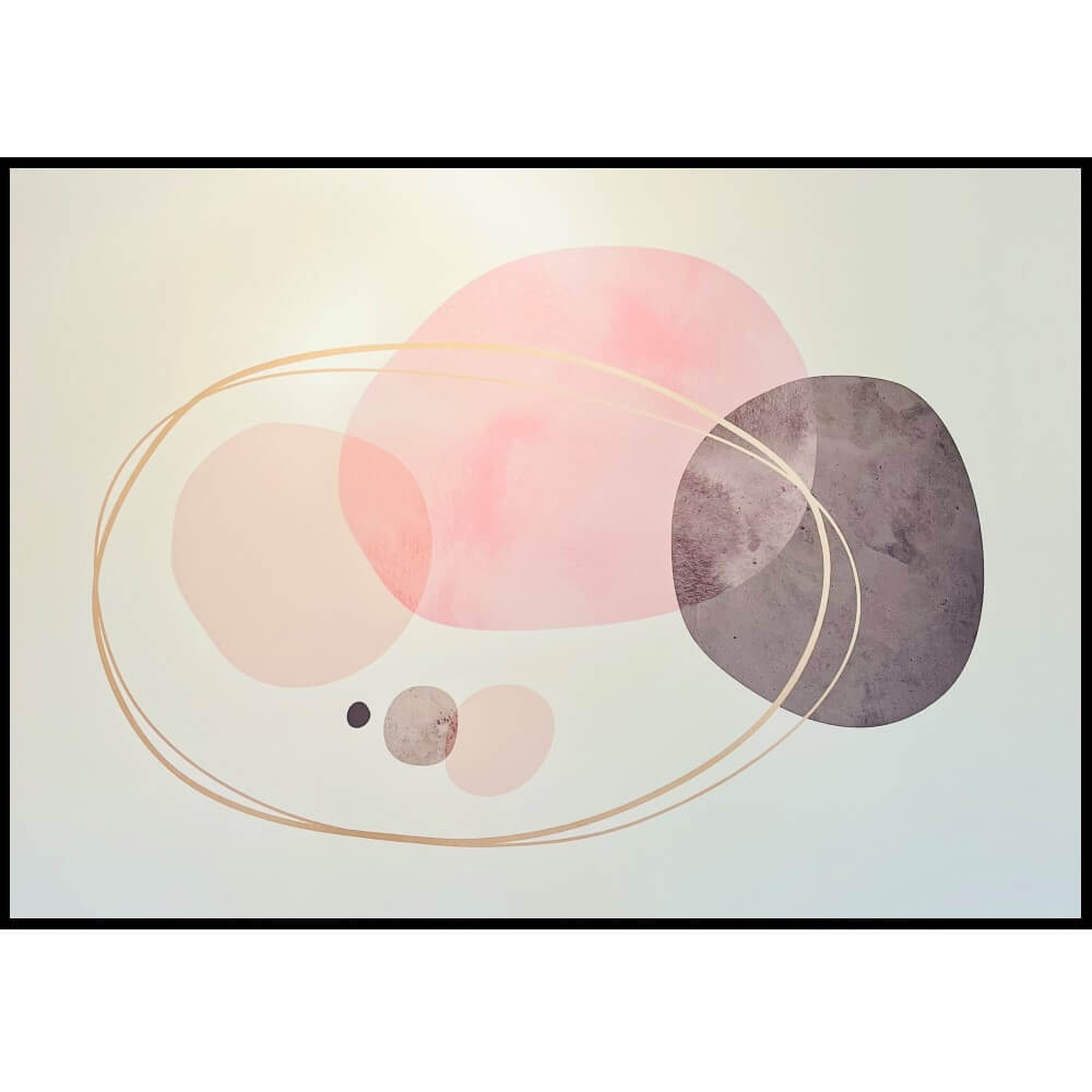 Showing image for Pink pastel bubbles canvas