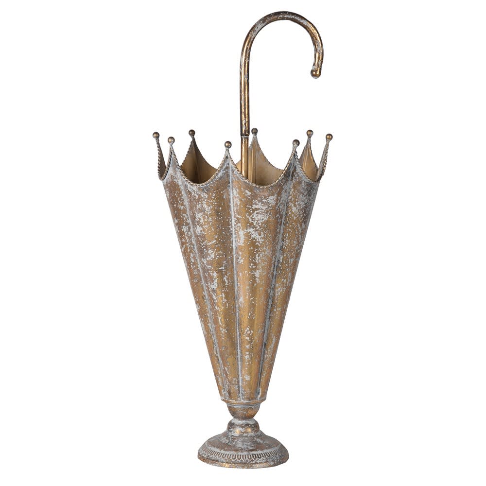 Showing image for Antiqued gold umbrella stand