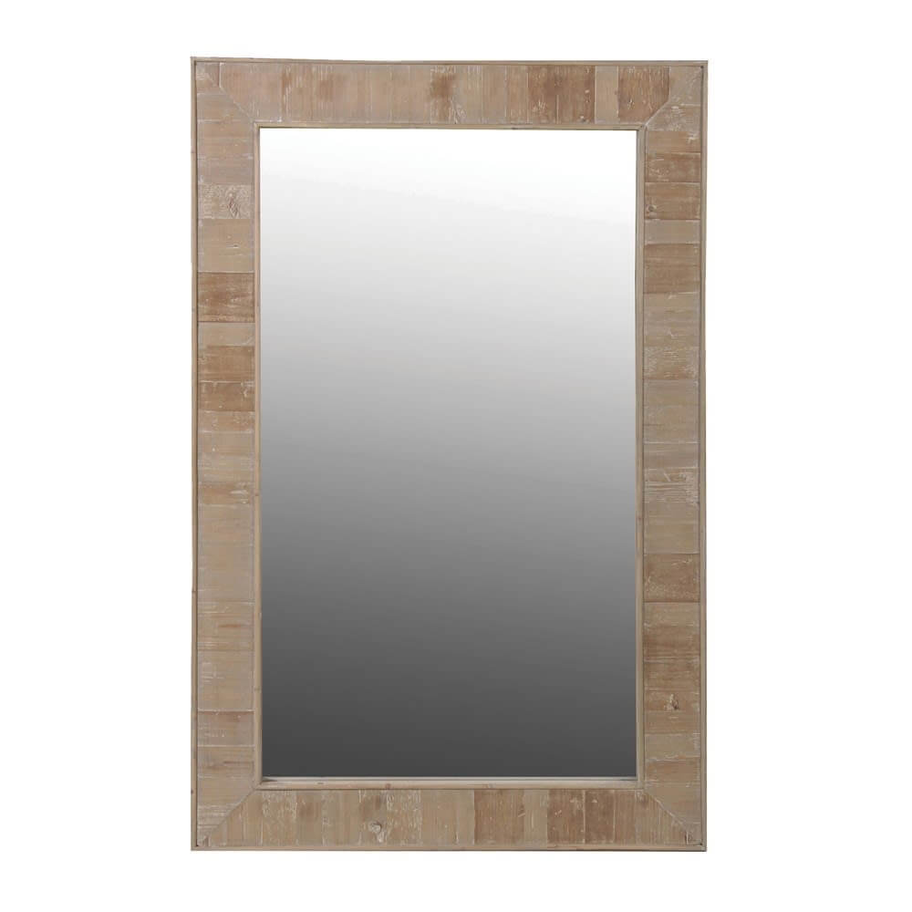 Showing image for Oak framed wall mirror - rectangular