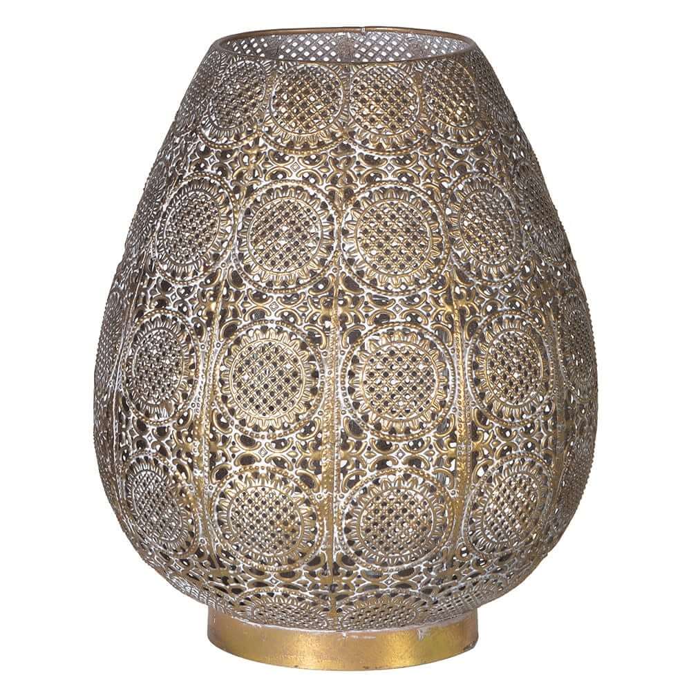 Showing image for Filigree gold hurricane lantern - medium