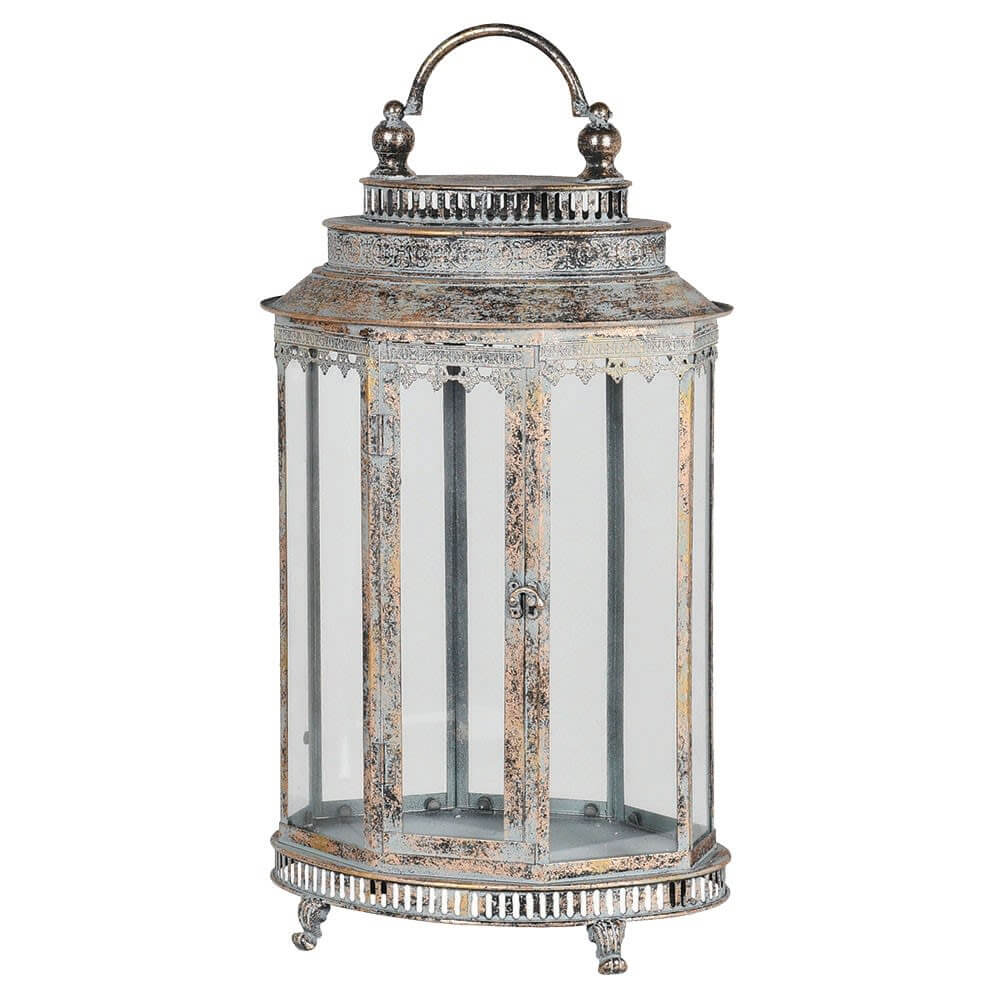 Showing image for Antiqued metal lantern - medium