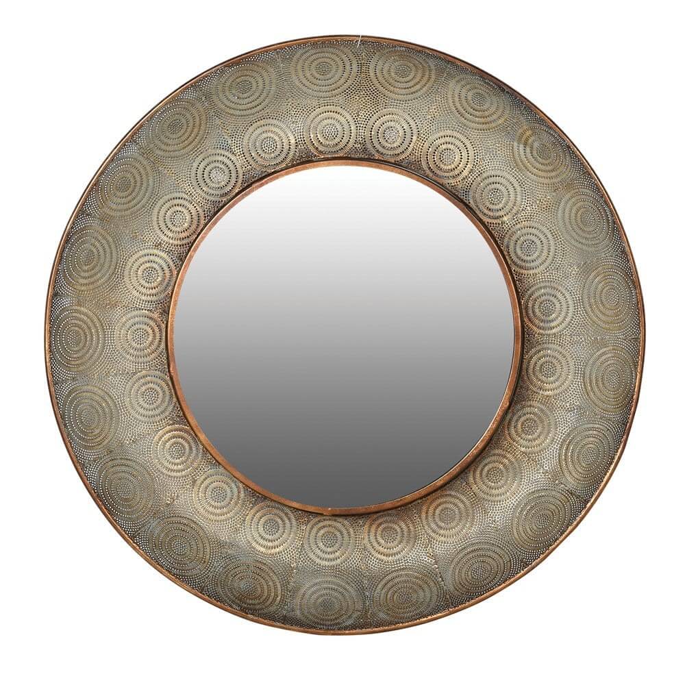 Showing image for Bronze wire wrap mirror -round