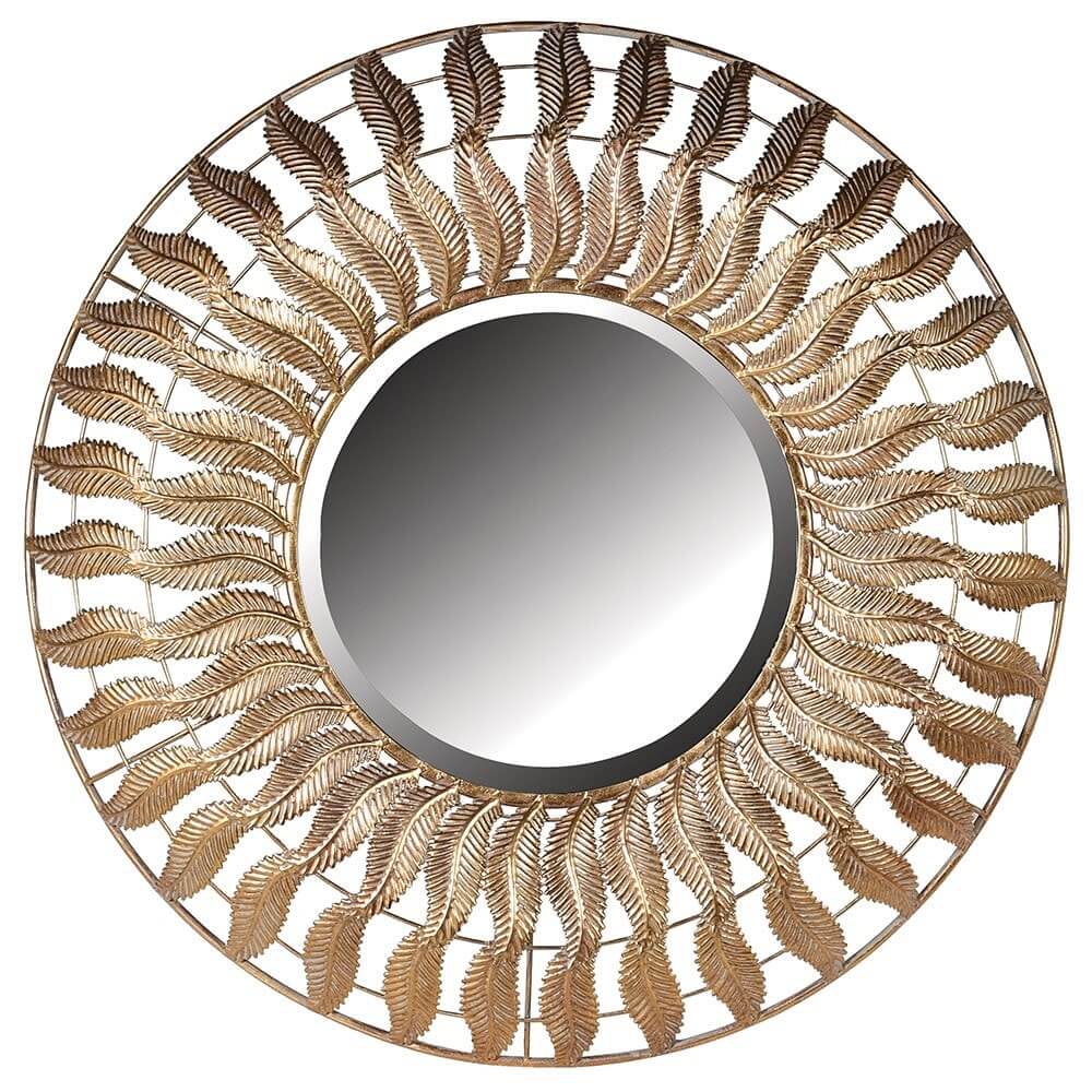 Showing image for Sunburst 'feather' framed mirror