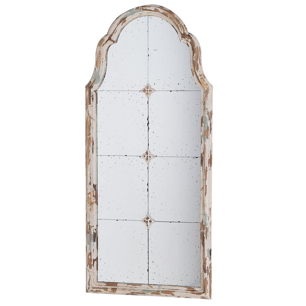 Showing image for Elegant oversized ivory distressed mirror