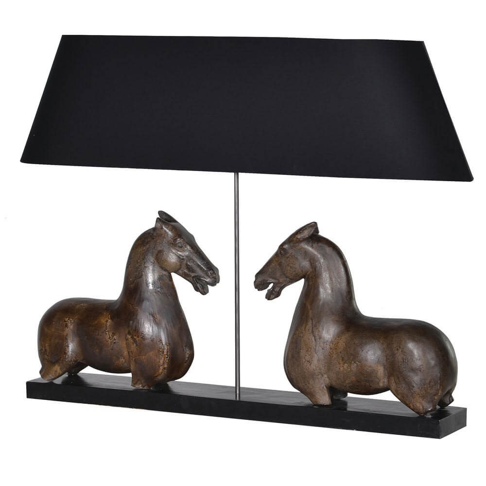 Showing image for Sculpture horse lamp with shade