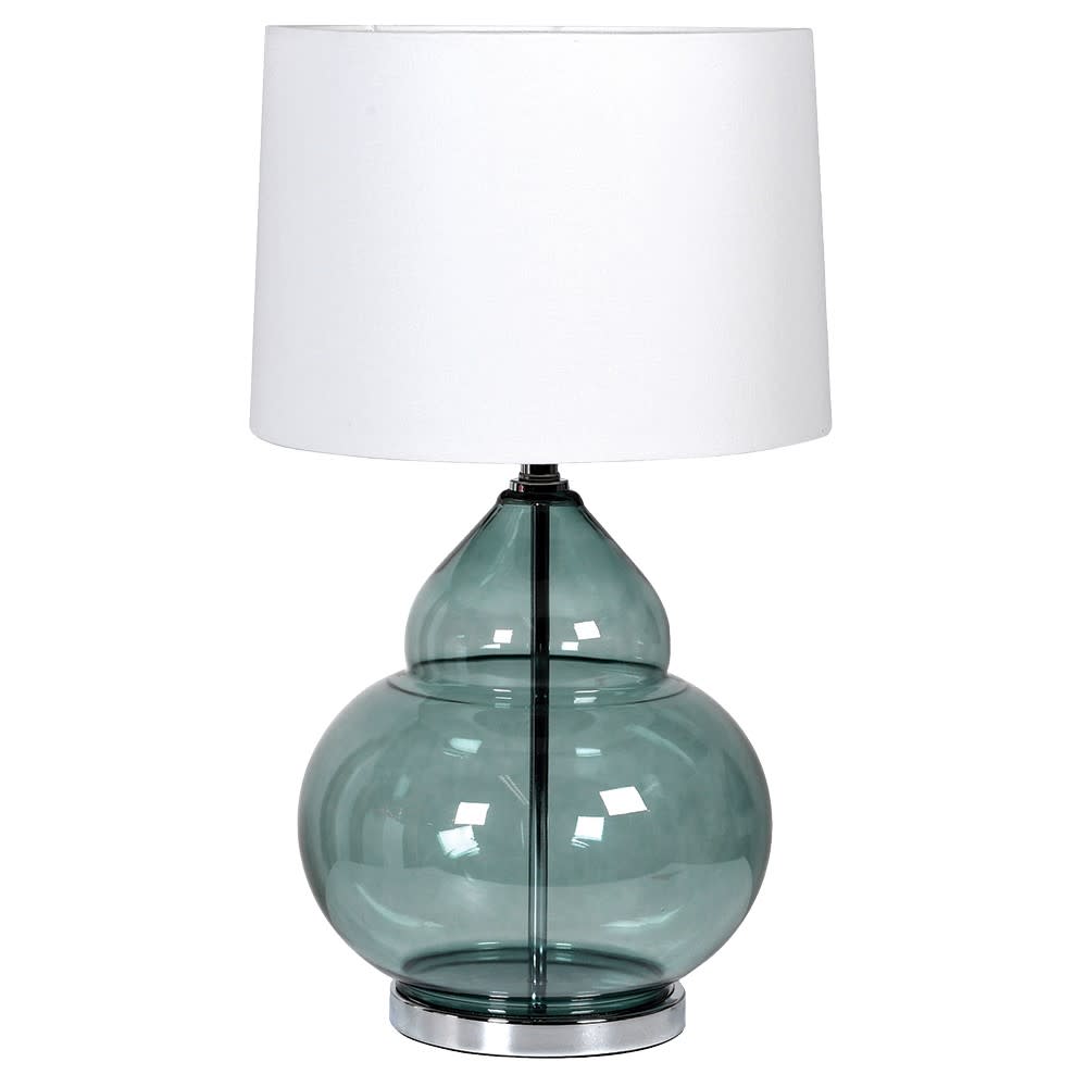 Showing image for Bubbles glass lamp with white shade