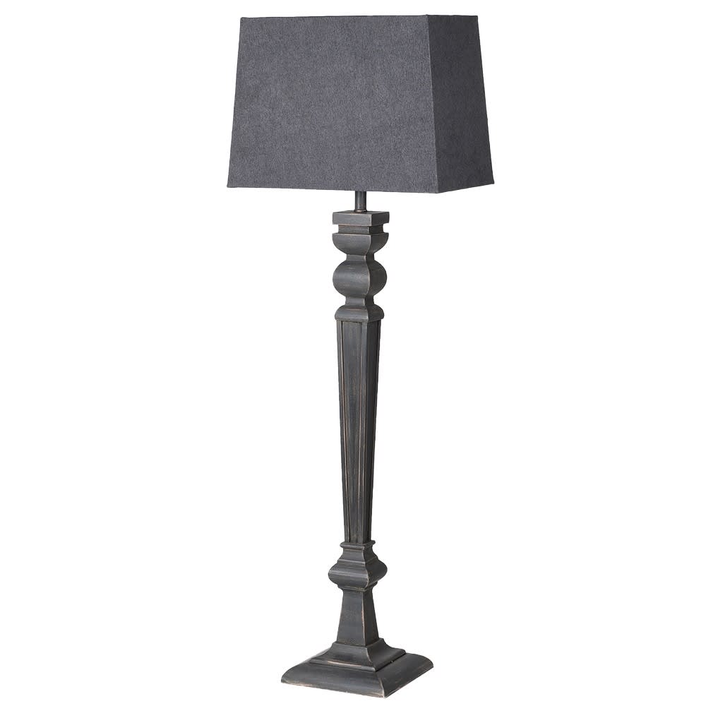 Showing image for Tall slender 'noir' lamp with shade