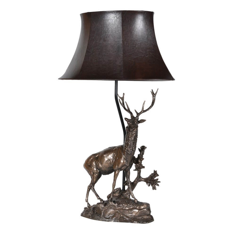 Showing image for Standing deer lamp with shade