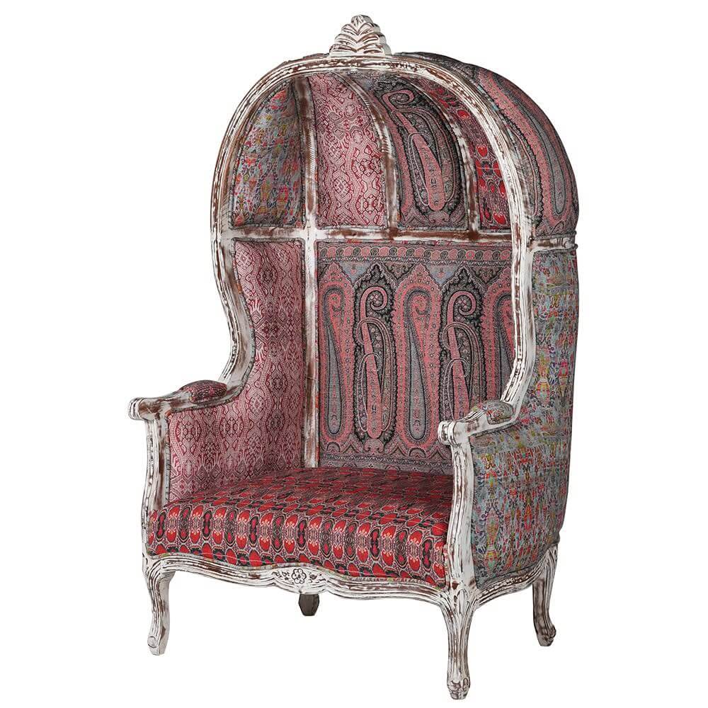 Paisley Print Pink Grand Dolly Chair Sofas Chairs James
