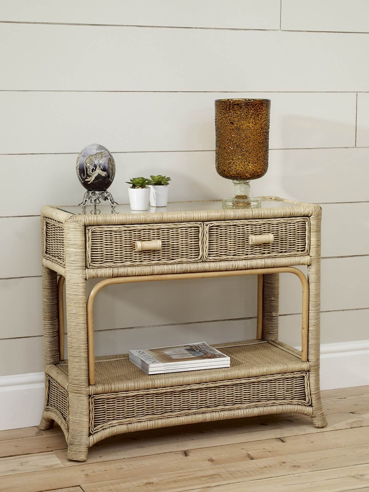 Showing image for Rattan console table