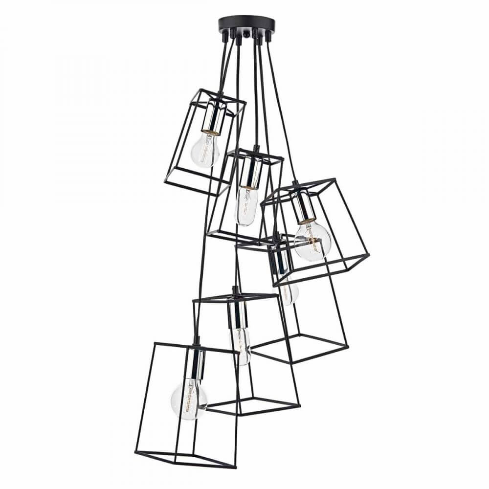 Showing image for Apartment cluster pendant - matt black and polished chrome