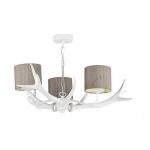 Banchory 3-Lamp Pendant with Shades - White