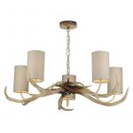 Banchory 5-Lamp Pendant with Shades - Bleached