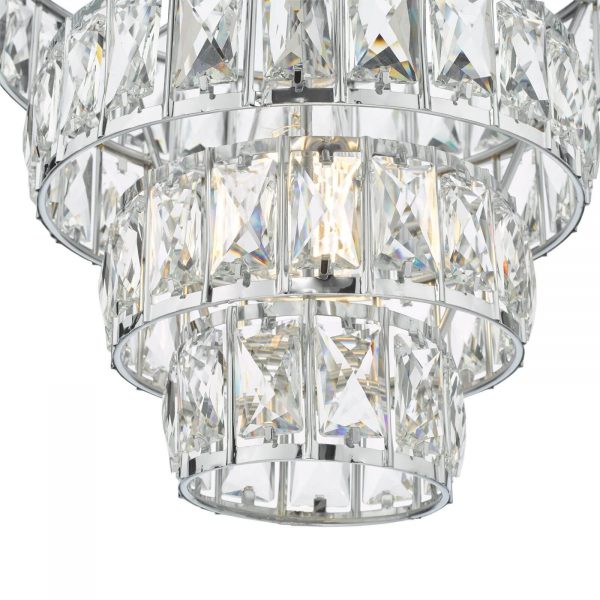 Carly Single Lamp 4-Tier Pendant Detail