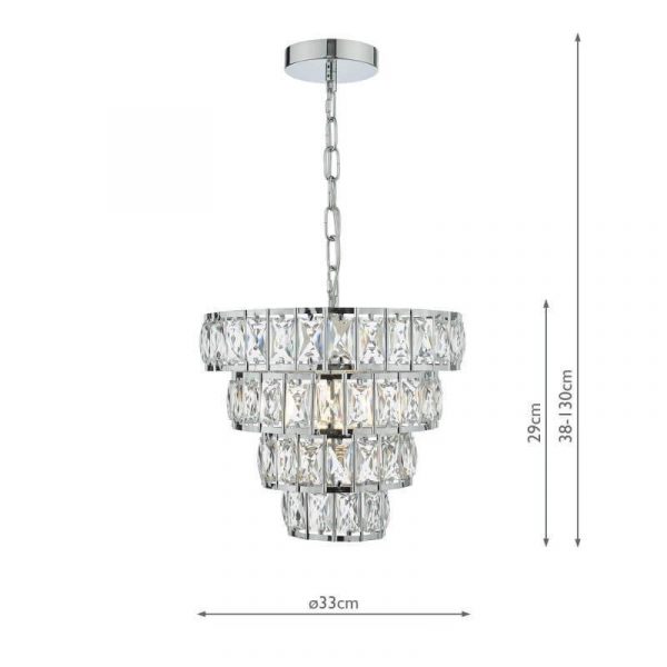 Carly Single Lamp 4-Tier Pendant