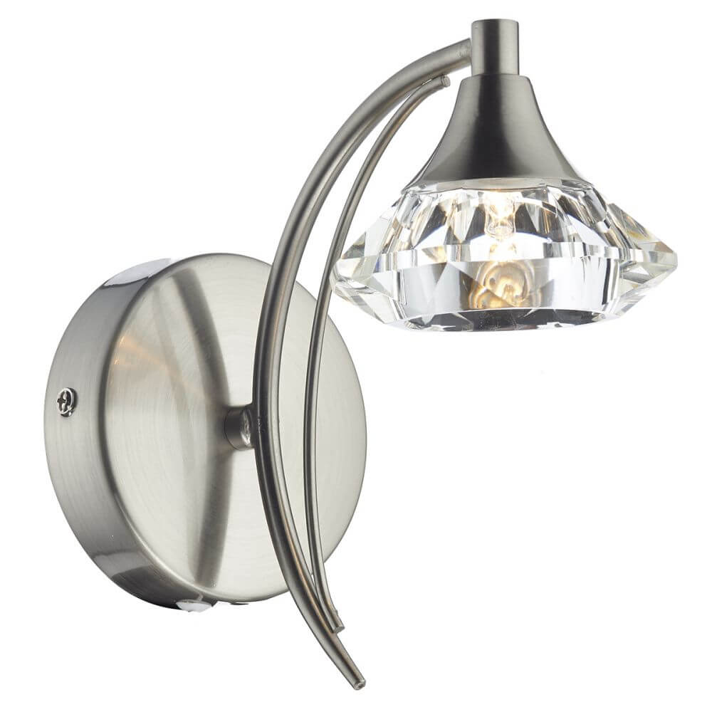 Showing image for Diamond single wall light - satin chrome