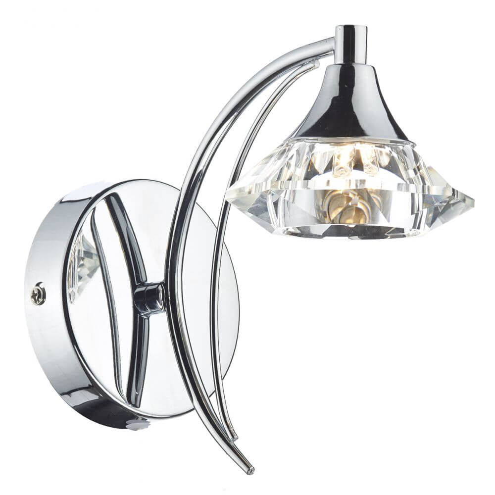 Showing image for Diamond single wall light - polished chrome