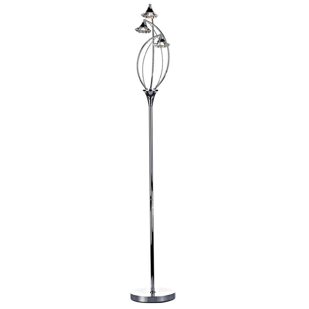 Showing image for Diamond 3-lamp floor light - satin chrome