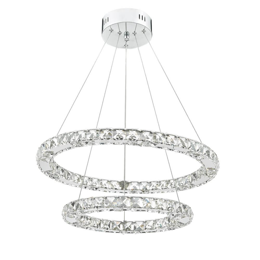 Showing image for Halo double ring pendant