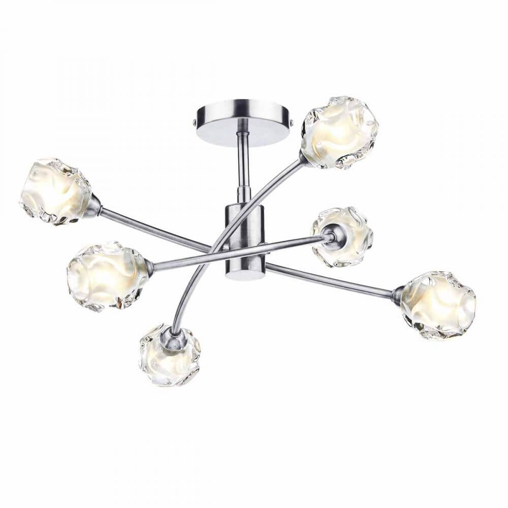 Showing image for Portland 6-lamp ceiling light - satin chrome