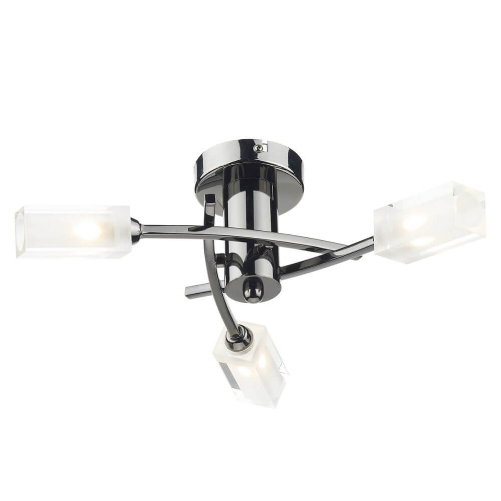 Showing image for Urban 3-lamp ceiling light - black chrome