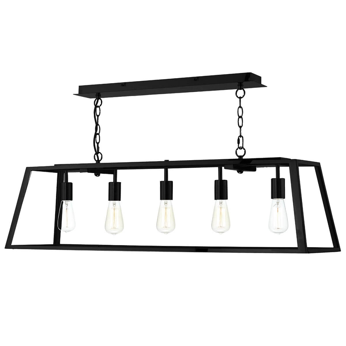 Showing image for Zinc 5-lamp pendant - black