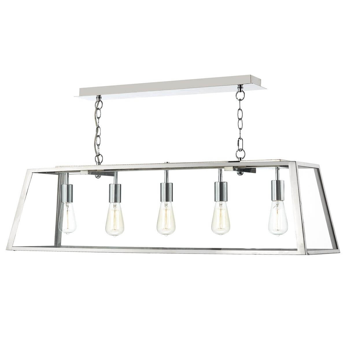 Showing image for Zinc 5-lamp pendant - steel