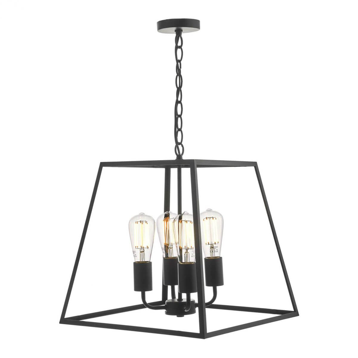 Showing image for Zinc 4-lamp lantern - black