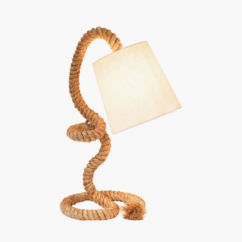 Showing image for Coiled rope table lamp with shade