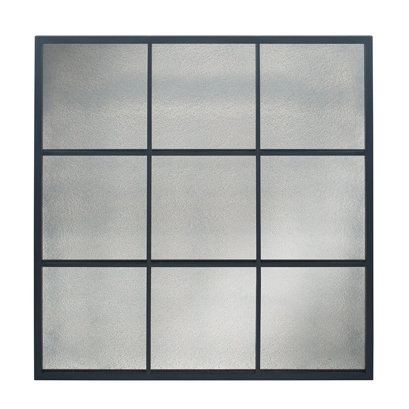 Showing image for Foxed glass windowpane mirror