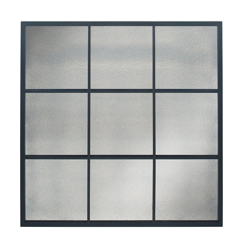 Showing image for Foxed glass windowpane mirror