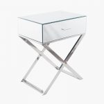 SUZETTE SILVER MIRROR GLASS DRAWER UNIT