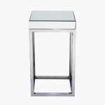 Suzette Silver Mirror Glass Side Table