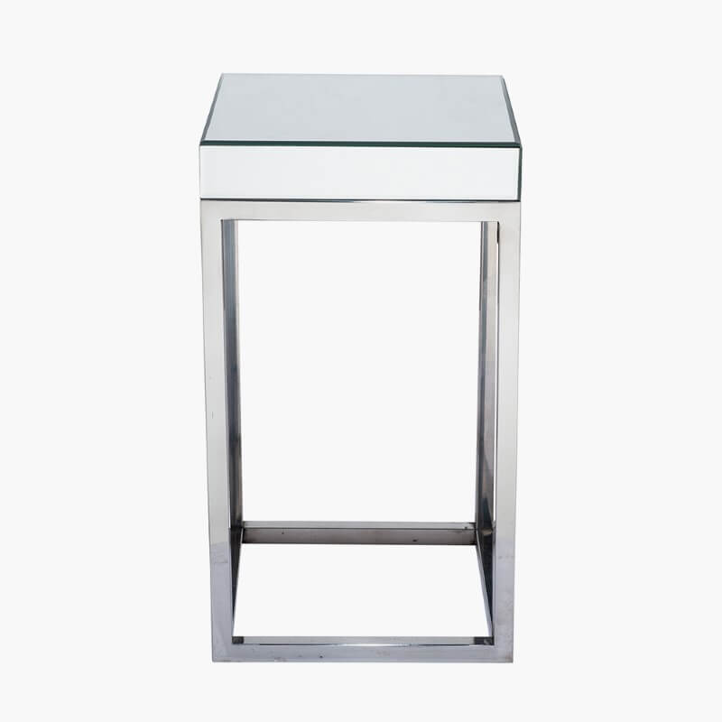 Showing image for Suzette silver mirror glass side table