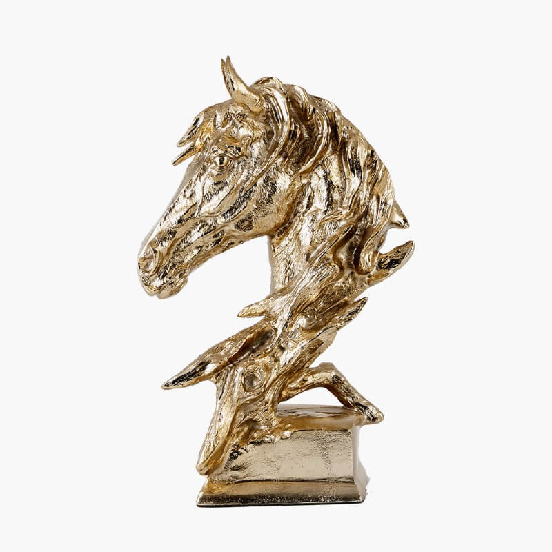 Showing image for Zelda horse head sculpture - gold