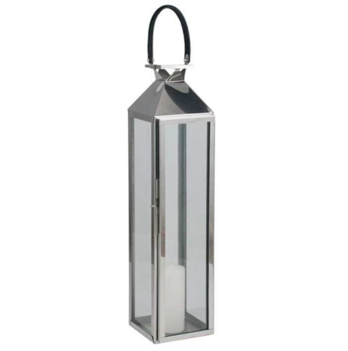 Showing image for Polished nickel square lantern - medium