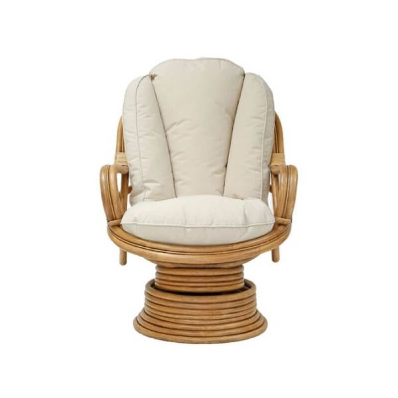 White wicker sales swivel rocker